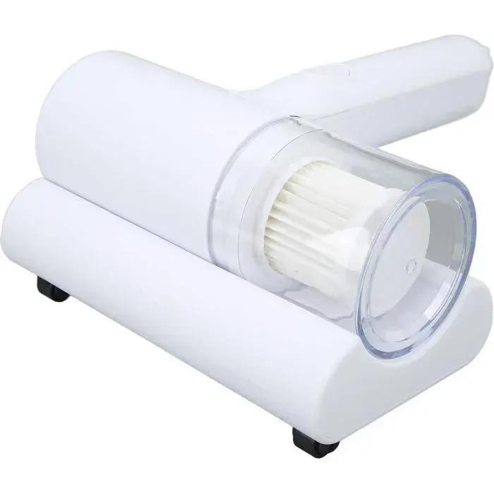 Aspirateur portable pour matelas lits canapés anti-acariens multi-filtres portable UV pour oreillers vêtements (blanc)