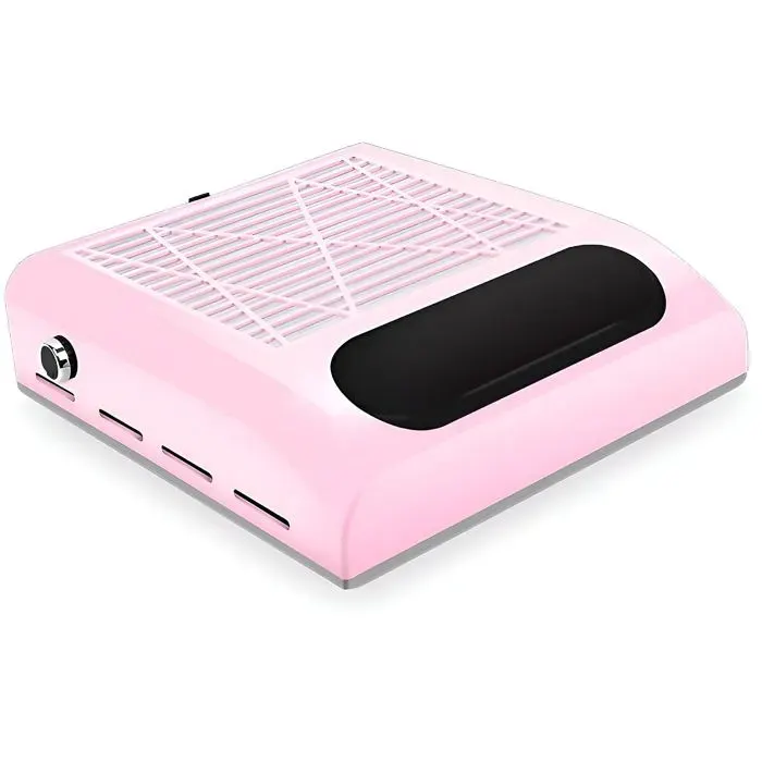 Aspirateur pour manucure 80 W puissance daspiration élevée filtre fin vitesse daspiration réglable portable rose