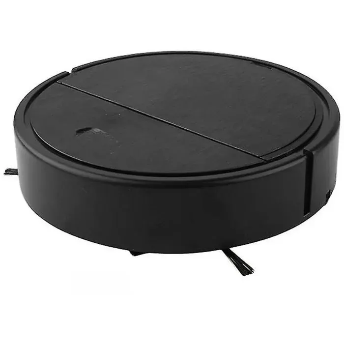 Aspirateur robot 3-en-1 lave-sols poils animaux sols durs et tapis noir. Autonome silencieux nettoyage complet maison au