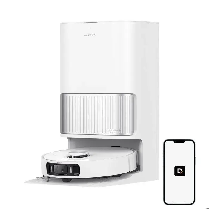 Aspirateur robot Dreame L40 Ultra AE 2en1 avec fonction serpillière puissance daspiration 19000Pa anti-emmêlement blanc