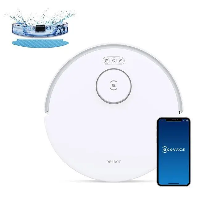 Aspirateur Robot ECOVACS DEEBOT N20 Technologie brosse Anti-Tangle 8000Pa Évitement dObstacles Batterie 300 Min