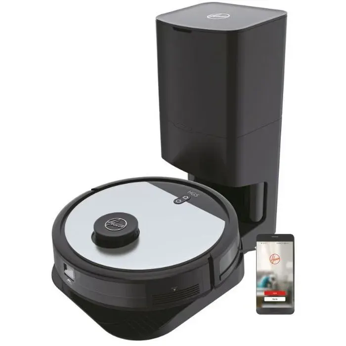 Aspirateur robot - Hoover - HG550DP - Navigation laser - Autonomie 90 min - Vidange automatique