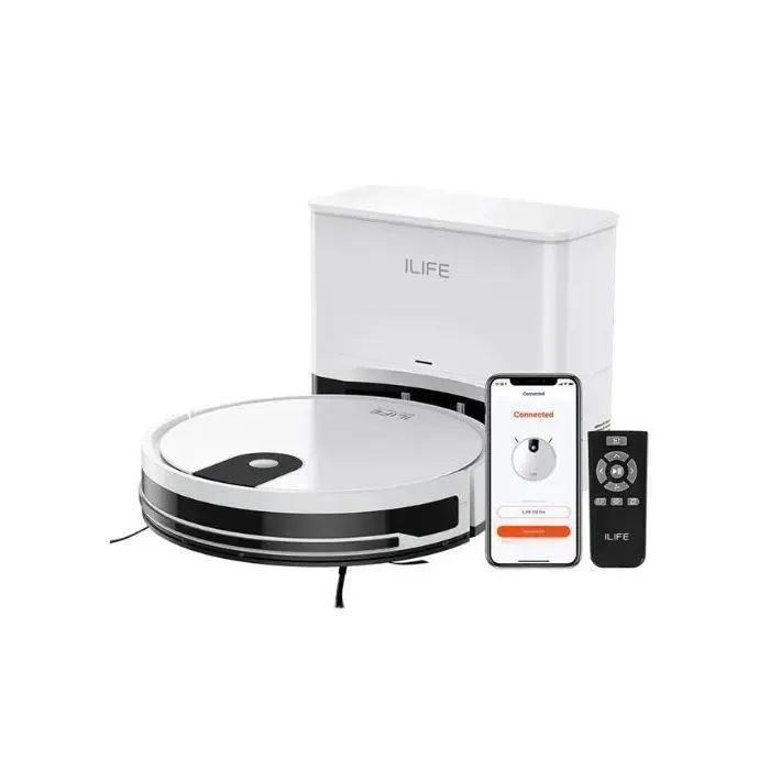 Aspirateur robot - ILIFE - V2 - 180 min autonomie - 5000 Pa aspiration - station auto-vidange