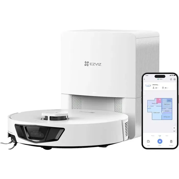 Aspirateur Robot Laveur De Sols 3 En 1Aspiration 13 000 PaLidarÉvitement 125+ObstaclesSac À Poussière De 4LMopextra & Mopvibra