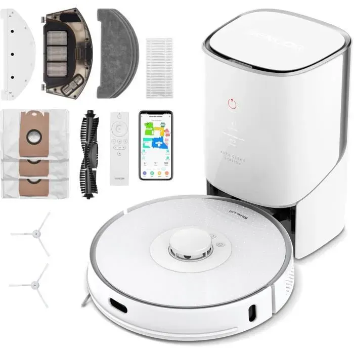 Aspirateur Robot Laveur - SENCOR - SRV 9385WH - 4000 Pa - 200 min - 70 db - Blanc