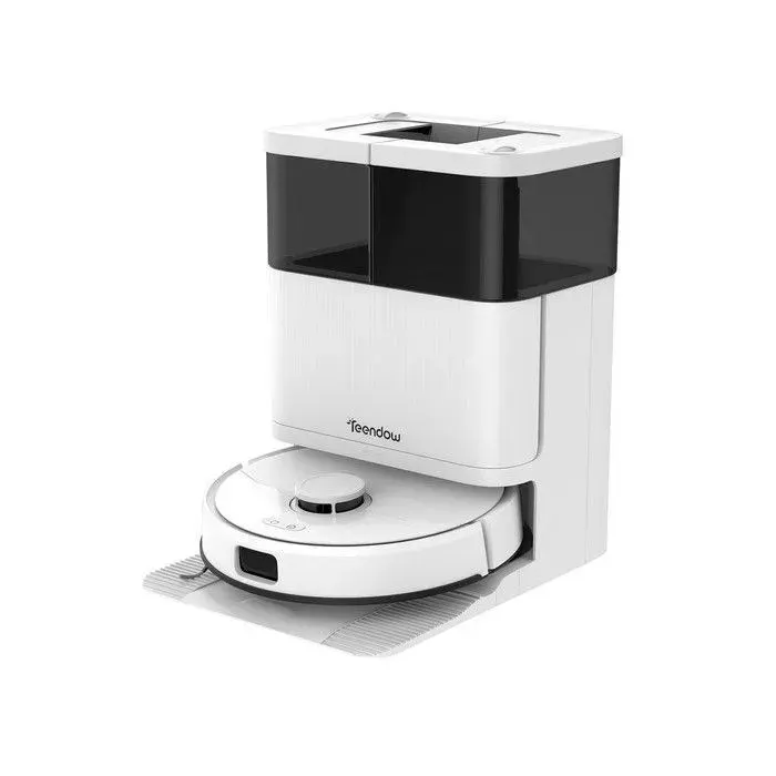 Aspirateur robot laveur - TEENDOW - D63S Ultra - 10000 Pa - Vidage automatique 4L - Lavage eau chaude — coloris Blanc