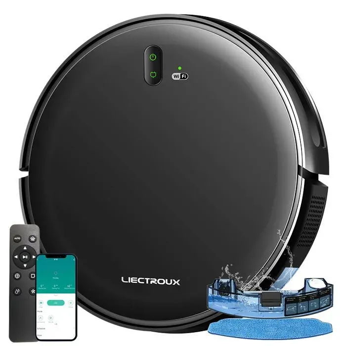 Aspirateur Robot - LIECTROUX - L200 - Nettoyage Eau et Poussires - Autonomie 120 min - Connect IoT