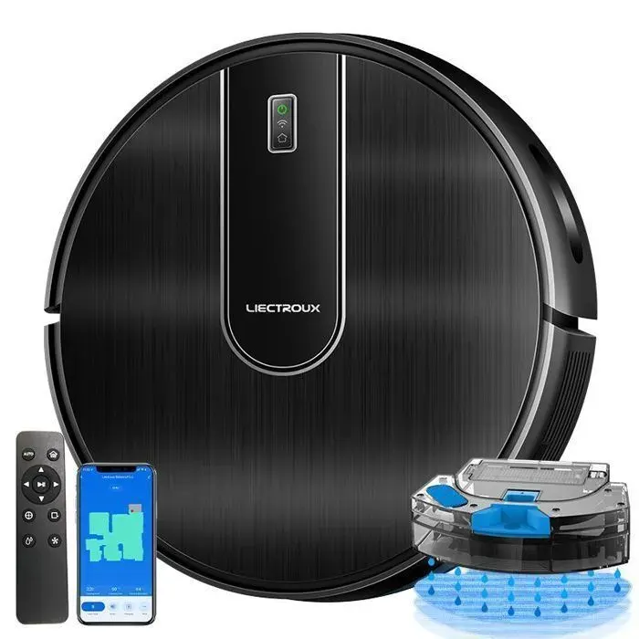 Aspirateur Robot - Liectroux - N7S-U - Navigation Gyroscope - Batterie 5200mAh - Nettoyage Humide/Sec