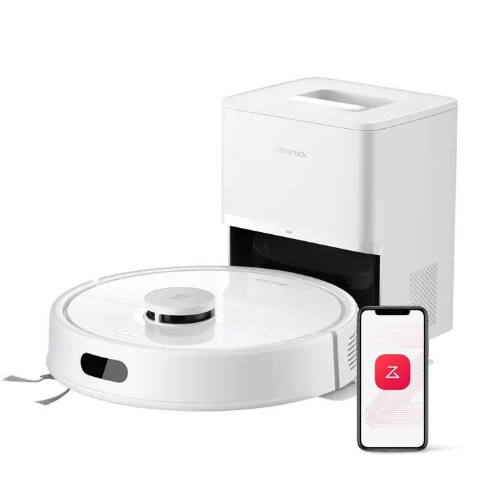 Aspirateur Robot - Roborock - Q7 BF+ - Blanc - Auto-vidage - 8000 Pa