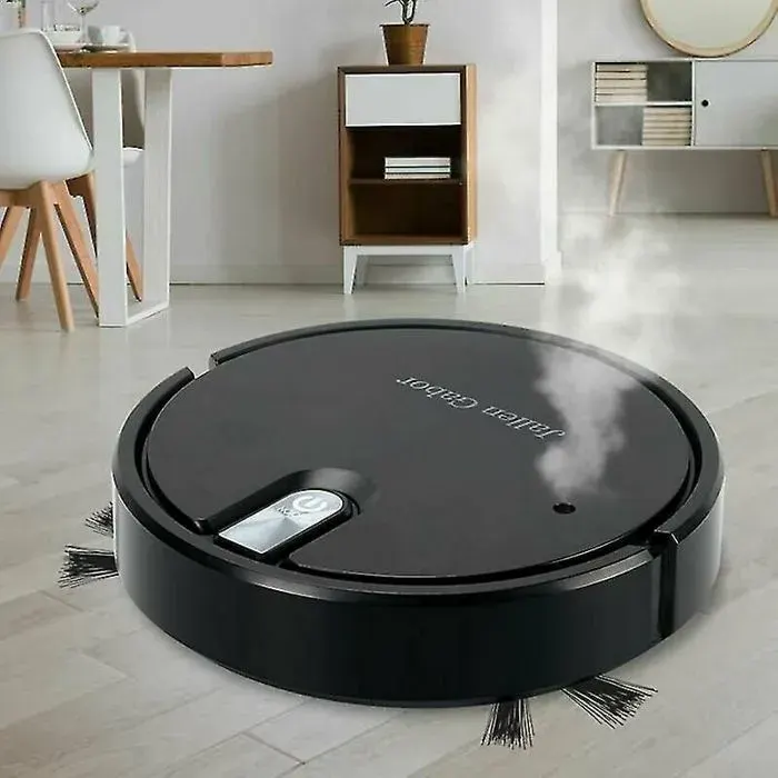Aspirateur robot sans fil 5 en 1 lumières dambiance LED aspirateur humidifiant couleur noire ODIPIE