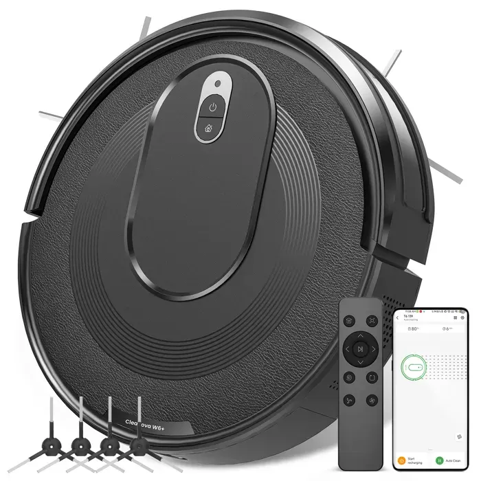 Aspirateur Robot - VACTIDY - Cleanova W6 Plus - 5000 Pa - 120 min autonomie - Connecté Alexa/APP/IFTTT