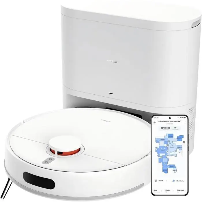 Aspirateur robot-XIAOMI- H40 Aspiration 10 000 Pa Navigation LDS cartographie Intelligente Brosse Anti-enchevêtrementVocal