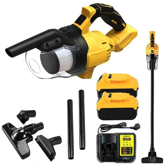 Aspirateur Sans Fil 5 en 1 avec 2 Batteries Capacité de 07 L Aspirateur Balai à batterie pour Tapis Sols Durs Meubles Voiture