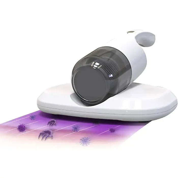 Aspirateur sans fil anti-acariens - RUSSBOY - Puissance 350 W - Aspiration 50 kpa - Lumière UV - Batterie 2400 mAh