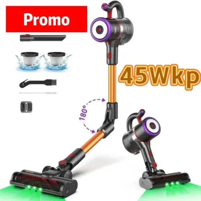 Aspirateur sans fil aspiration extrême Spécial Poils d Animaux 550W 45kPa Batterie 6x3200mAh 53 Min Filtration 5 É ASPIRATEUR BALAI