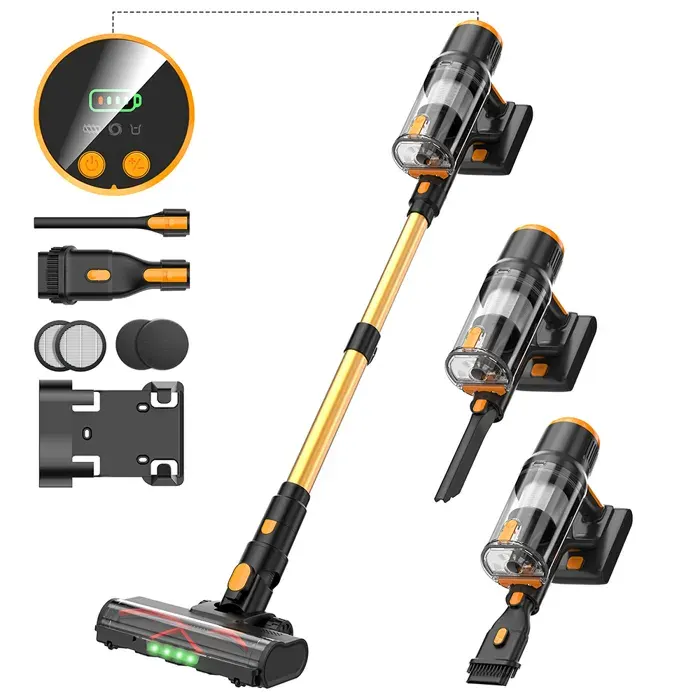 Aspirateur sans fil Blossom DSV112A 550W 55KPA 2 modes 65 minutes dautonomie pour poils danimaux et tapis
