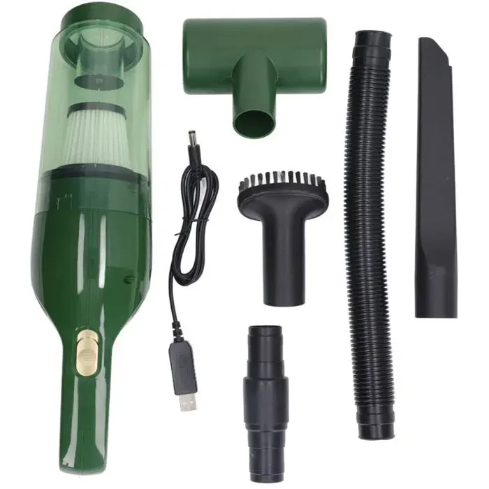 Aspirateur sans fil grande aspiration 4000mAh Charge rapide Air électrique à faible bruit pour famille bureau voiture vert