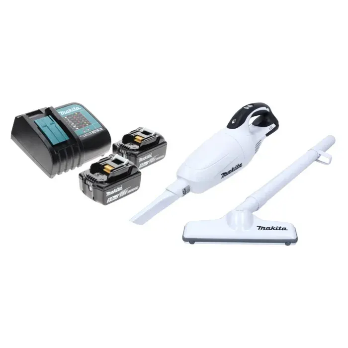 Aspirateur sans fil - Makita - DCL 181 FRT W - 18V - Blanc - 2x Batteries 50 Ah - Chargeur rapide — coloris Blanche