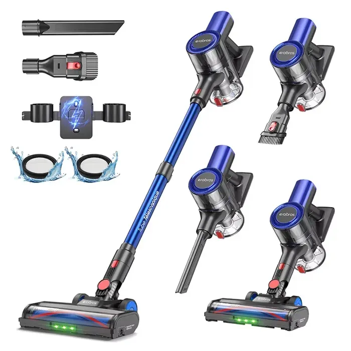 Aspirateur sans fil - MIHTROV - 450W 55 kPa - Portable - Sans fil (batterie rechargeable) - Bleu