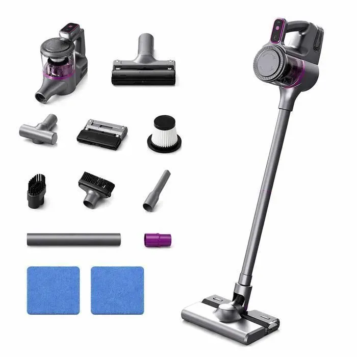 Aspirateur sans fil multifonction 4 fonctions en 1 réglage LCD à 3 niveaux 15000 Pa 100 W 2000mAh
