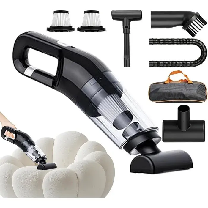 Aspirateur sans fil pour poils danimaux – 12000 Pa – balai à poussière rechargeable – tapis moquette canapé voiture maison