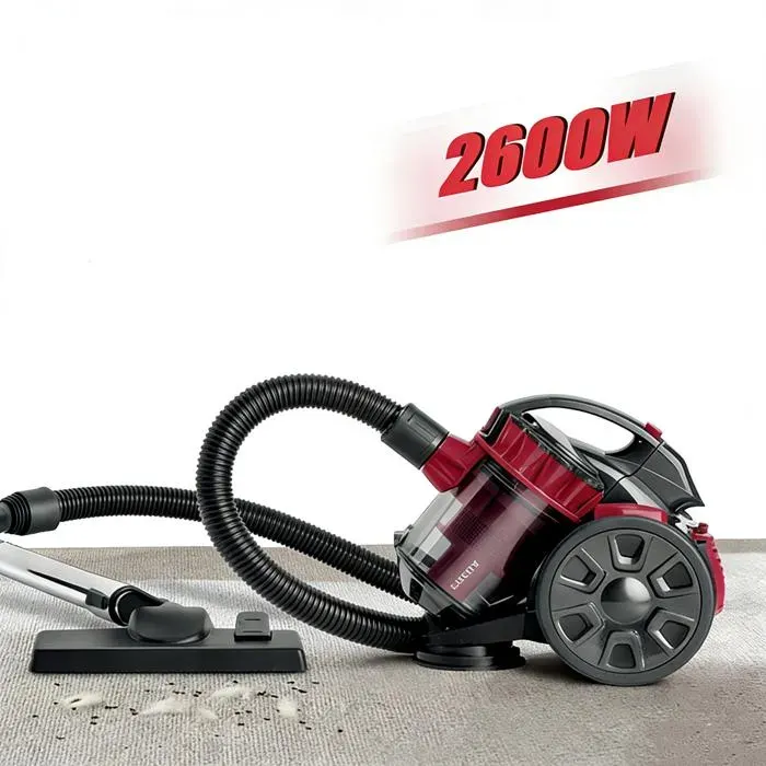 Aspirateur sans sac 1.5L Cyclonic Brosse parquet 2 en 1 Haute performance Moteur basse consommation 2600W Compact