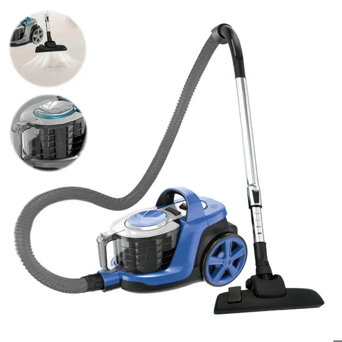 Aspirateur sans sac 1600 W - aspirateur - aspiration 15000 PA - silencieux - 4L - Deux en un - câble 5m -aspirateur silencieux-Bleu