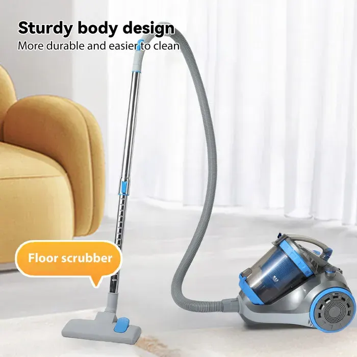 Aspirateur sans sac - 2.5 L/1200W - Filtration en six étapes - Aspiration 16 kPa - Silencieux - aux sols/tapis/canapés/poils