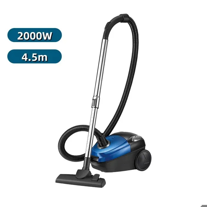 Aspirateur sans sac - 2000 W - vertical- Câble de 4.5 m - Haute performance et silencieux - Convient aux sols durs et moquettes
