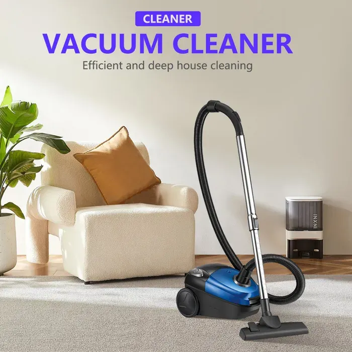 Aspirateur sans sac 2000W 1.5L - Filtration haute performance - Perche télescopique - 220V - 4.5m -Classe énergétique A -Aspirateur