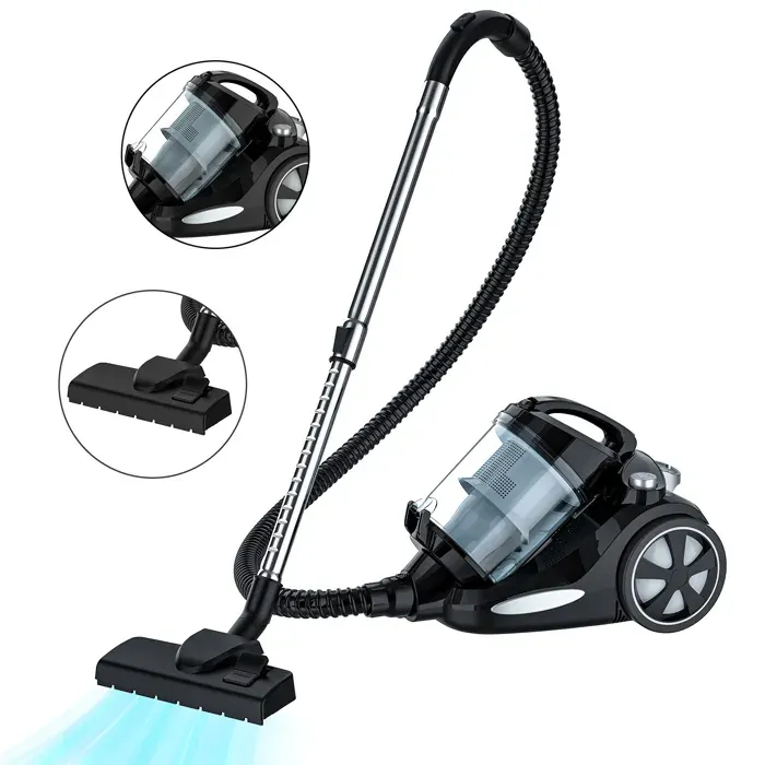 Aspirateur sans Sac 2000W Aspirateur Traîneau Cyclonique 4L Léger et Puissant pour Tapis Sols Durs Poils dAnimaux et Poussière