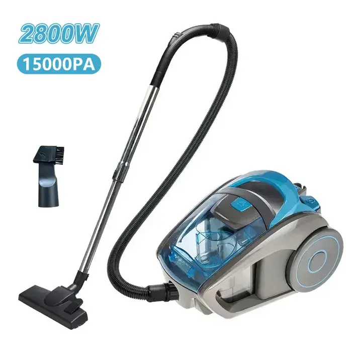 Aspirateur Sans Sac 2800W – Aspirateur Sans Sac Puissant Et Silencieux 15000Pa – Filaire 5m Portable – Anti-Poussière Anti-Acariens