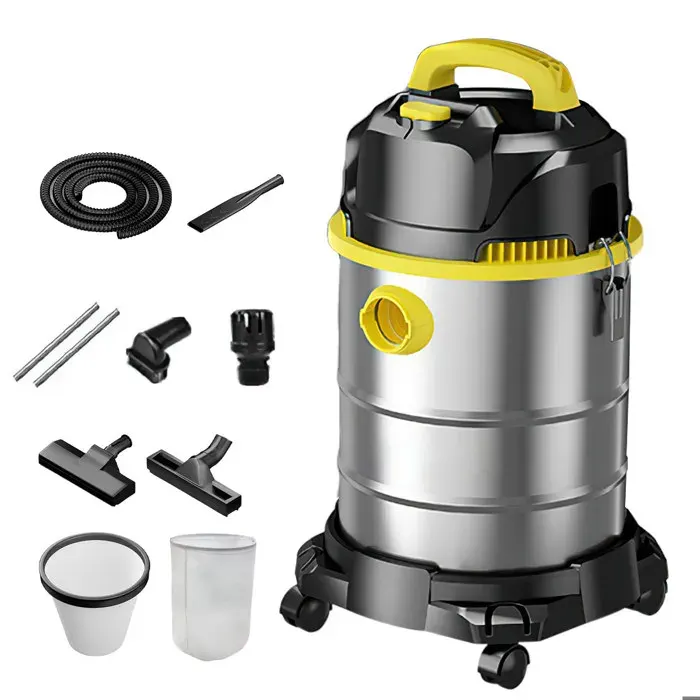 Aspirateur sans sac 3000W - 30L - Aspiration/Humidification/Séchage au sèche-cheveux - Aspiration 23 kPa - inoxydable - Silencieux