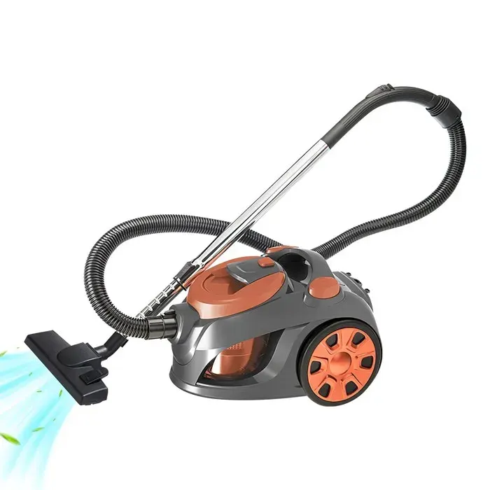 Aspirateur sans sac - 3300W - 3L - Silencieux - Haute filtration - Cordon 5 m - Aspirateur pour Tapis et Sols durs - Orange