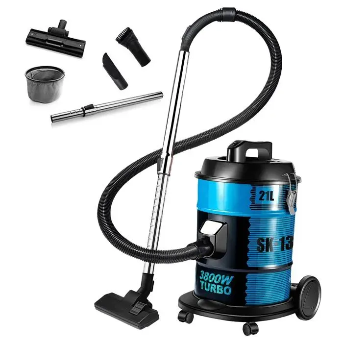Aspirateur sans sac - 3800 W - Réservoir à poussière de 21 L - Cordon dalimentation de 45 m - Aspiration cyclonique - ABS
