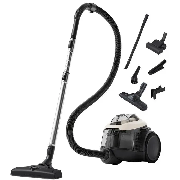 Aspirateur sans sac blanc - Electrolux - Réservoir 16 l - Brosse turbo - Mini brosse turbo - Tube télescopique