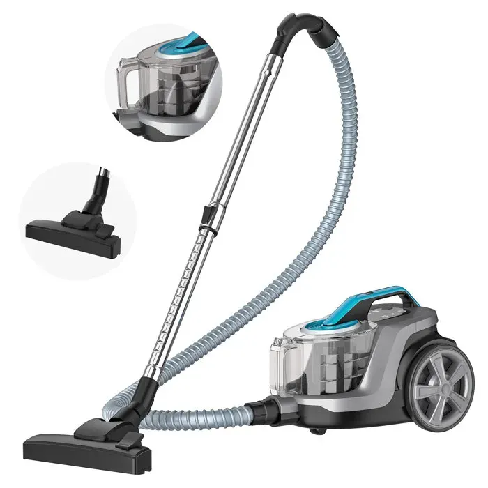 Aspirateur sans sac - Capacité 4 L - 1600 W - Réglage de la vitesse - Haute filtration - Silencieux - Cordon 5m - Aspirateur - Gris