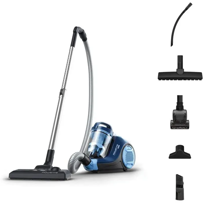 Aspirateur sans sac compact - Rowenta - Swift Power Cyclonic - Bleu - 750 W - Capacité 12 l