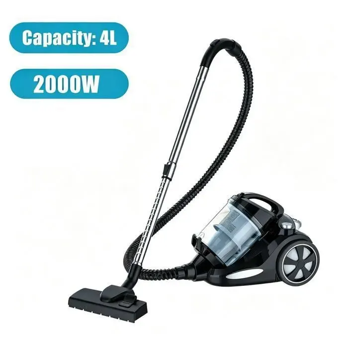Aspirateur sans Sac - Moteur 2000W Buses 2 en 1 Aspirateur 23 kPa Réservoir à Poussière 4LCompact pour Tapis Sols Durs 46-70db