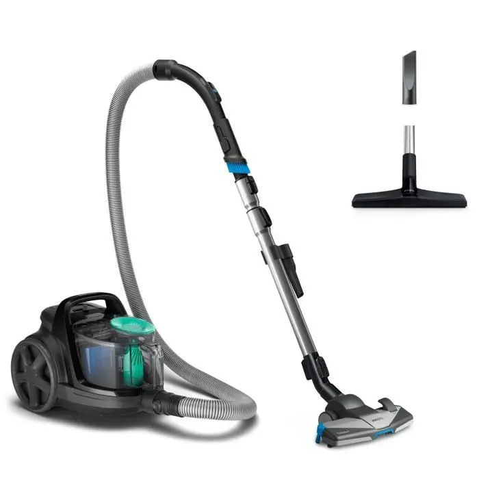 Aspirateur sans sac - Philips - FC9550/09 - Technologie PowerCyclone 7 - Brosse TriActive+ - Noir