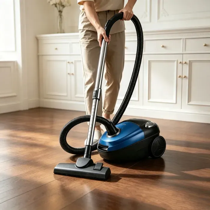 Aspirateur sans sac-Rallonge 4.5 m-Filtre efficacement la poussière ou le pollen-2000w-Livré avec plusieurs buses et têtes de brosse