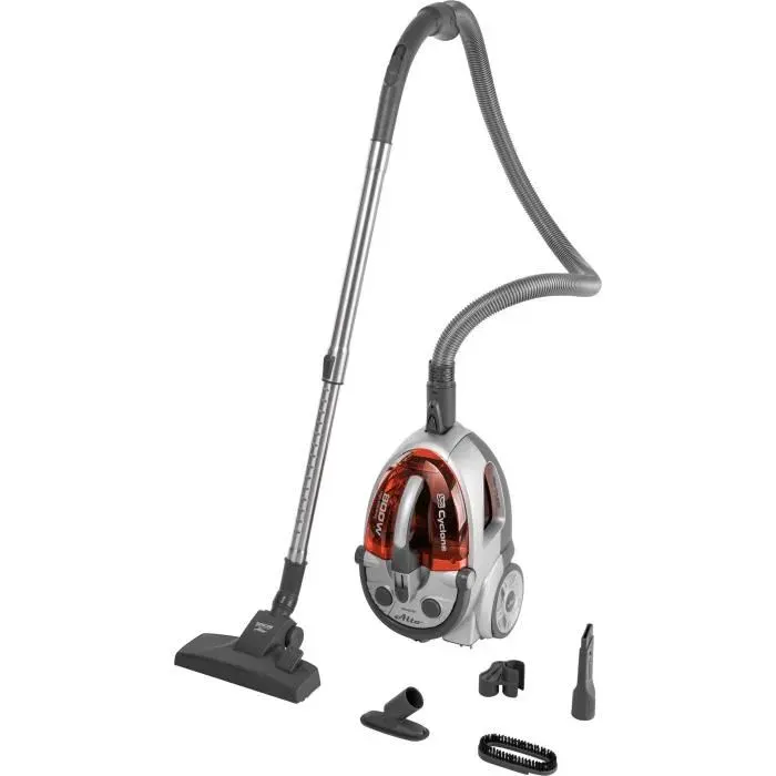 Aspirateur sans sac Sencor SVC 730RD-EUE2 - Système cyclonique - Faible bruit 76 dB - 800 W - Rouge