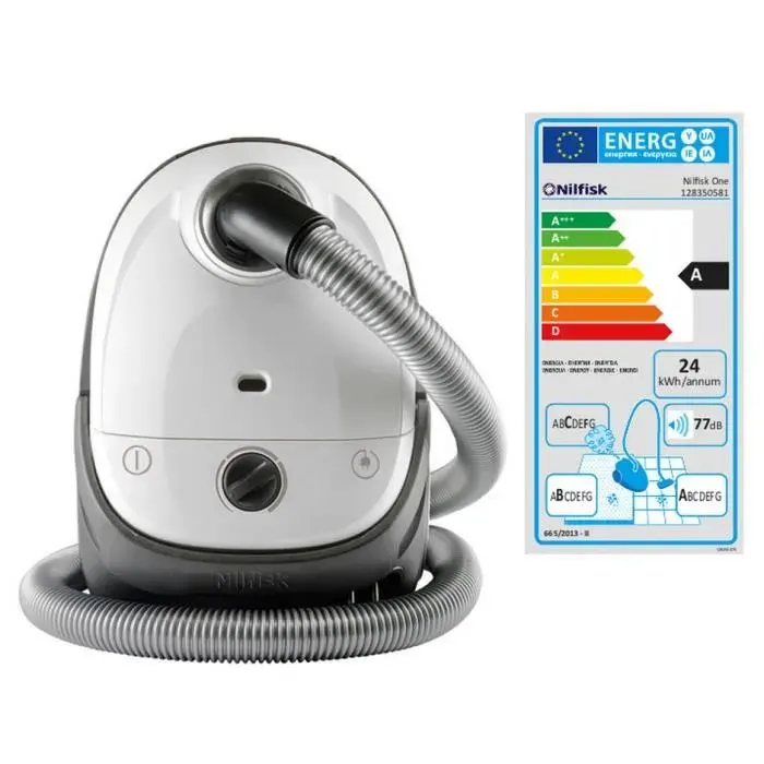 Aspirateur traîneau avec sac Nilfisk ONE WB10P05A1 BASIC - Blanc - HEPA 10 - 77dB - 2L