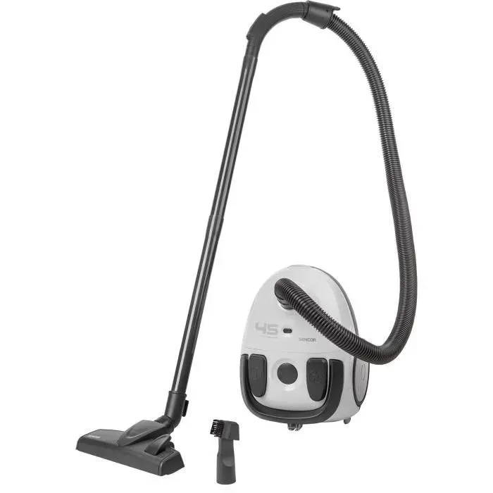 Aspirateur traîneau avec sac - SENCOR - SVC 45WH-EUE3 - Moteur ECO 850 W - 79 dBA - 15 L - Blanc