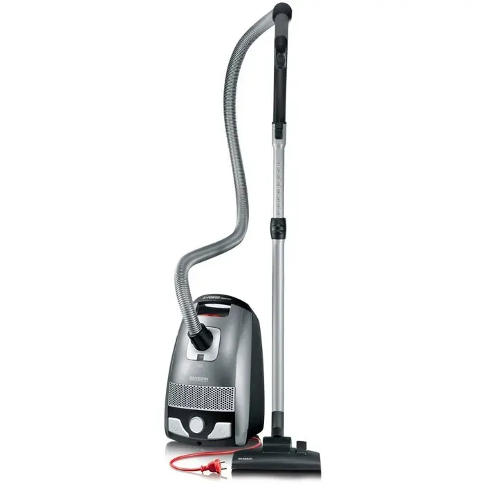 Aspirateur traineau avec sac - SEVERIN - SPower - 750 W - 72 dB - 3 L - 72dB - Silencieux - Gris platine