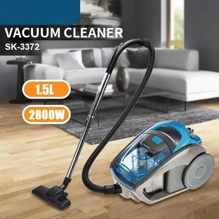 Aspirateur traîneau sans sac 15000PA filtration multicyclonique aspirateur filaire pour sols durs tapis et poils danimaux 2800W