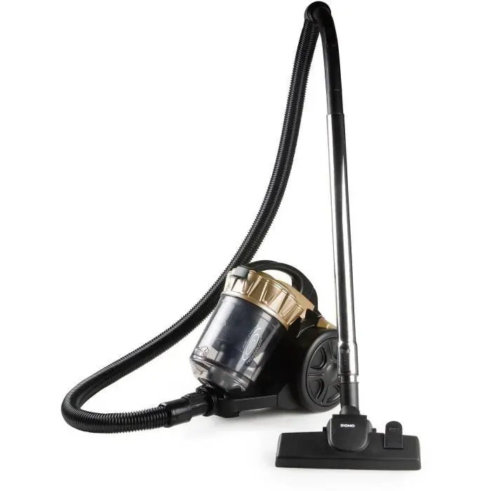 Aspirateur traineau sans sac - DOMO - DO7297S - 700 W - 25 L - 79 dB - Noir / Or