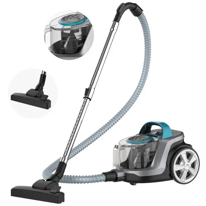 Aspirateur traîneau sans sac puissant pour maison collecteur de poussière de tapis horizontal longueur du cordon 5 m-4 L 1600w
