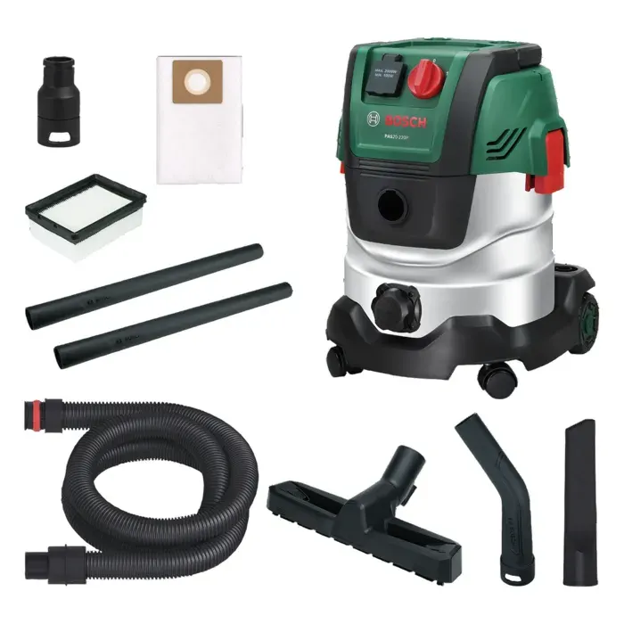 Aspirateur universel BOSCH - PAS 20-220PRS - 1300W - 65 l/s - Réservoir 20L - 220 mbar