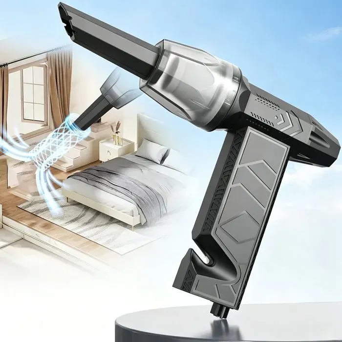 Aspirateur Voiture à main Sans Fil 130000 TR/Min 3 Vitesses Souffleur Batterie 2000mAh Maison Voiture Clavier